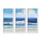 Stupell Industries Blue Beach Coast Triptych Incoming Summer Tide Waves Framed Wall Art